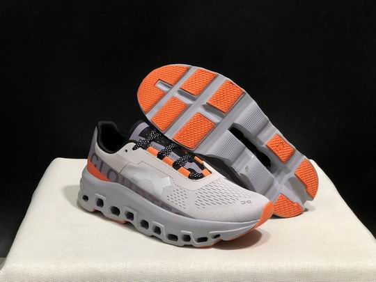 Cheap On Cloudmonster Shoes Men Women Grey Orange-05